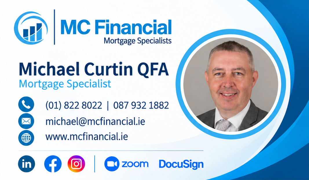 MC Financial business card for Michael Curtin QFA